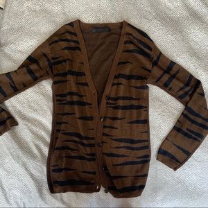 Proenza Schouler Zebra Print Cardigan
